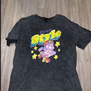 ROMWE Black Graphic Short Sleeve Tee